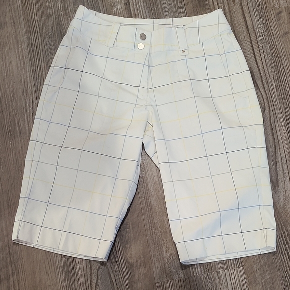 Nike Pants - Nike White Plaid Golf Shorts Size 2
